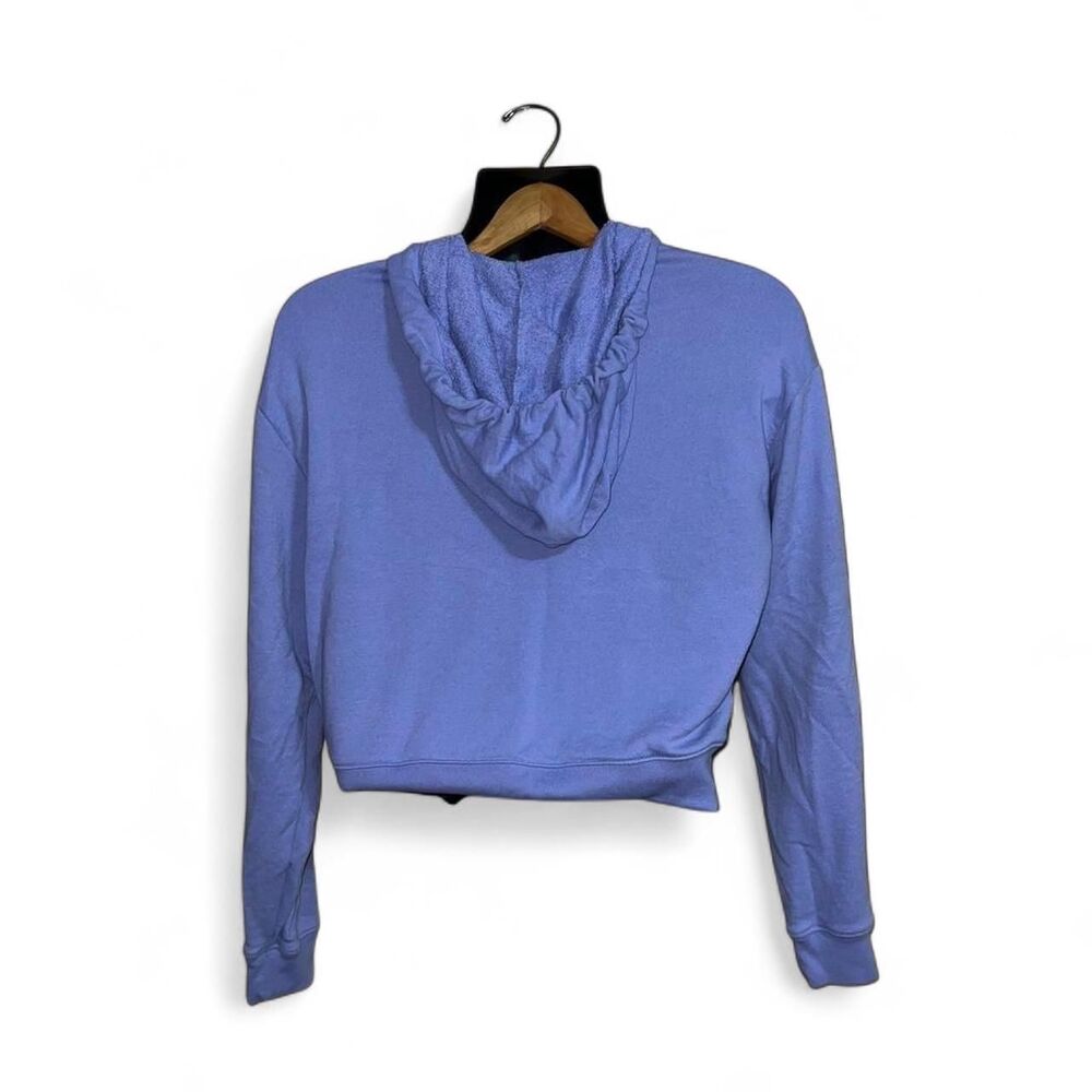 PINK Victoria's Secret Women's Cropped Hoodie | Periwinkle Blue-Purple Drawstrin - Picture 6 of 7